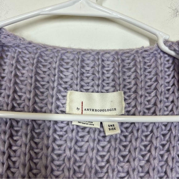 NWOT Anthropologie Chunky Knit Long Fringe Cardigan Size OS - Picture 11 of 12